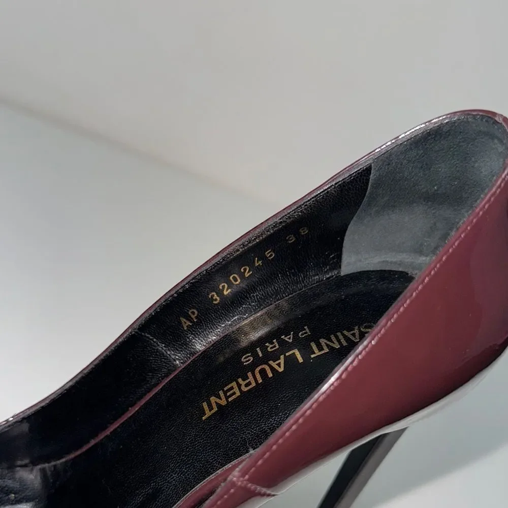 🔥Saint Laurent Paris  Blown Heels Elegant Design Sz 8 USA 38eu New in box - Picture 6 of 10